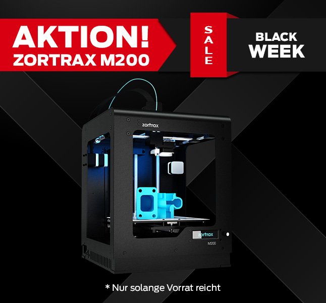 Black-Week: Zortrax M200 3D-Drucker V04 (aktuelle Version)